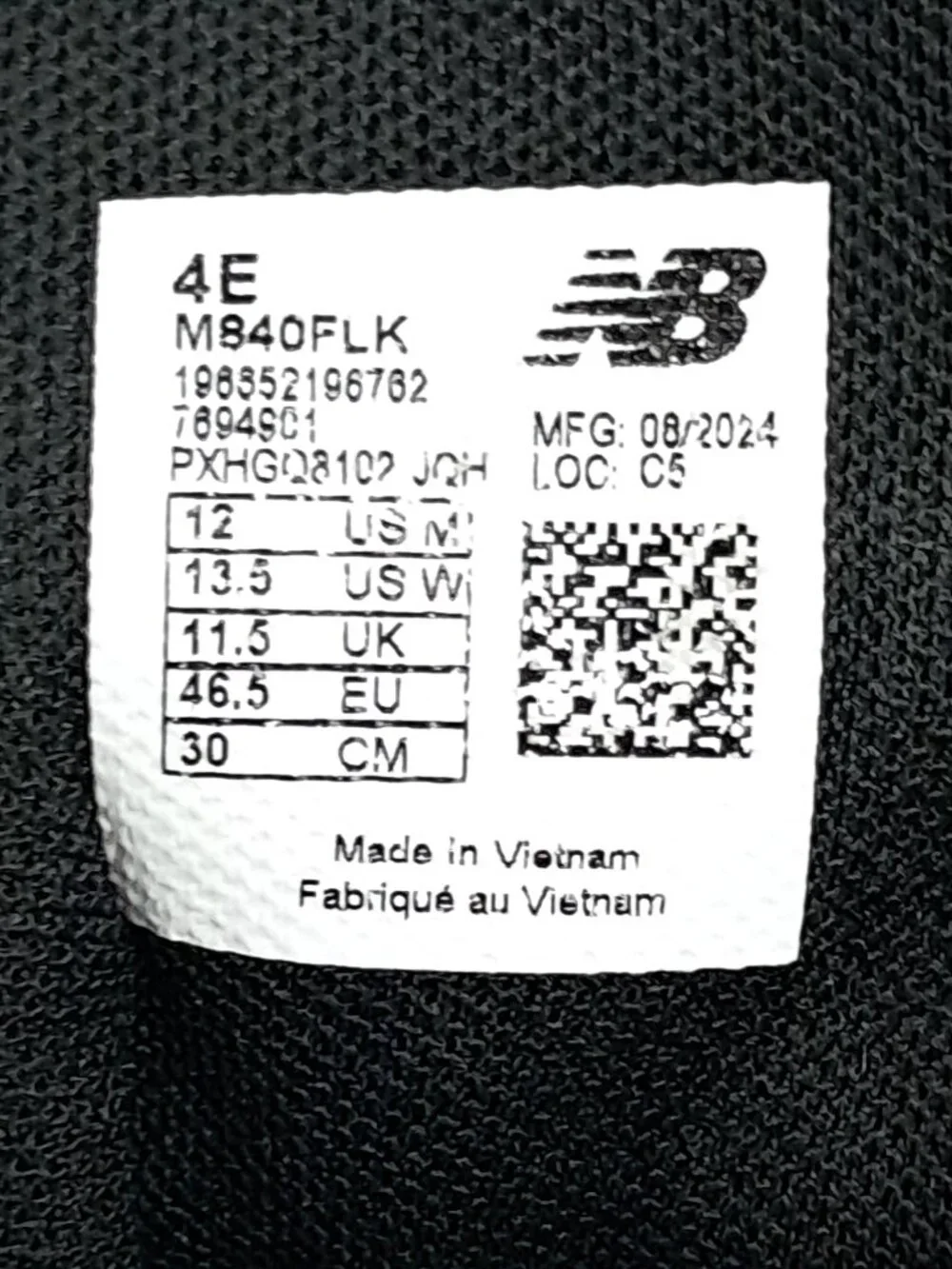 New Balance Fresh Foam X 840v1 Shoes Men 12 4E EXTRA WIDE Athletic M840FLK Run